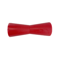 Soft Red Poly Concave Roller 200x70mm x 22mm Bore