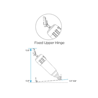 Bennett Marine BOLT Standard Electric Actuator with Fixed Upper Hinge 350mm