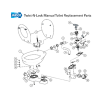 Toilet Seat Hinge Set Assembly Suit Standard Bowl