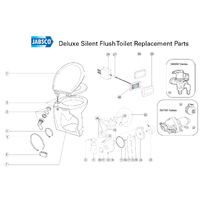 Replacement Hinge Kit to suit Jabsco Deluxe Silent Flush Toilets