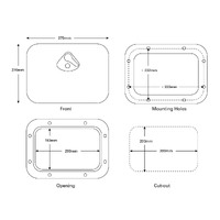 Nuova Rade Deluxe Access Hatch with Key Lock 375x270mm White