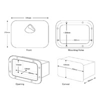 Nuova Rade Deluxe Storage Hatch with Box 375x270mm White