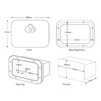 Nuova Rade Deluxe Storage Hatch Box with Key Lock 375x270mm White