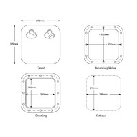 Nuova Rade Deluxe Access Hatch with Key Lock 375x370mm White