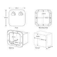 Nuova Rade Deluxe Storage Hatch with Box 375x370mm White