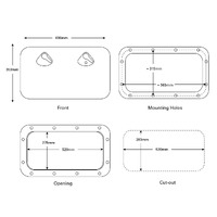Nuova Rade Deluxe Access Hatch with Key Lock 606x353mm White