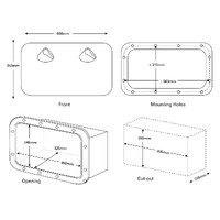 Nuova Rade Deluxe Storage Hatch with Box 606x353mm White