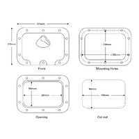 Nuova Rade Classic Access Hatch with Removable Lid 375x275mm White