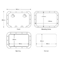 Nuova Rade Classic Access Hatch with Removable Lid 600x355mm White