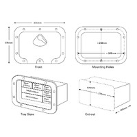 Nuova Rade Classic Storage Hatch Box with Tackle Trays 375x275mm White