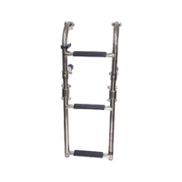 Folding Boarding Ladder Stainless Steel 3 Step