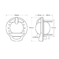 Contest 101 Sailboat Compass Incline Mount