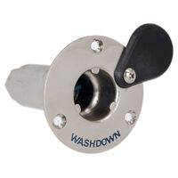 Deckwash Connector Stainless Steel with Angled Hose Adaptor