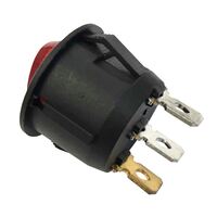 Round Rocker Switch with LED Indication Red 20A 12V