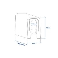 PVC Pinch Weld Edge Trim SS Insert 1.5-3.5mm x 50m/5m