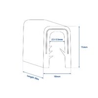 PVC Pinch Weld Edge Trim SS Insert 2.5-5.5mm x 50m/5m