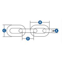 Grade L Short Link Galvanised Anchor Chain