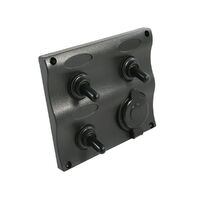 Water Resistant Wave Switch Panels with Plug Socket
