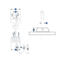 Scanstrut Watertight Vertical Entry Starlink Cable Seals