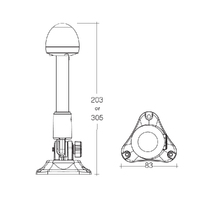 Narva LED Fold Down Anchor Light