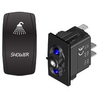 Rocker Switch with LED Laser Etched Cover Shower ON/OFF