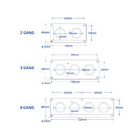 Stainless Steel Strip Switch Panels with Blue LED On/Off Switches
