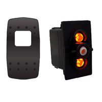 Rocker Switch with Blank Ribbed Square LED (Type C) Cover ON/OFF