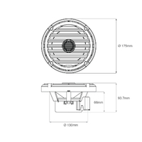 Aquatic AV RGB Marine Speakers Elite Series 6.5 Inch (Pair)