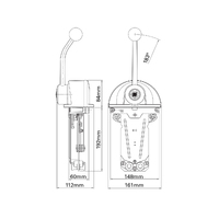 Ultraflex B301 Series Top Mount Engine Controls Single Lever