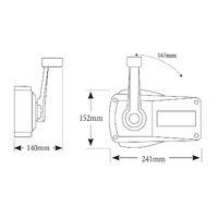 Ultraflex B89 & B90 Side Mount Engine Controls Single Lever