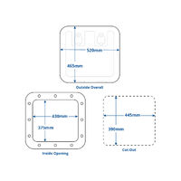 Osculati Premium Flush Access Storage Hatch 520x465mm