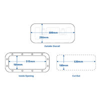 Osculati Premium Flush Access Storage Hatch 600x250mm