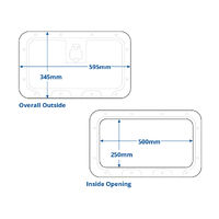 Osculati Classic Access Storage Hatch 595x345mm