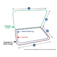 Bomar Deck Hatch 900 Series Low Profile Moulded