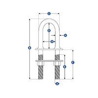 U Bolt 316 Grade Stainless Steel with Plate