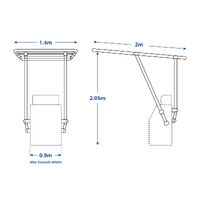 Oceansouth Heavy Duty T-Top Console Mount width 1.4m