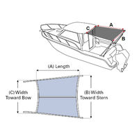 Oceansouth Cabin Cruiser Stern Shade Extension Kit (up to 3.2m length)