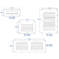 Louvre Vents 316 Grade Stainless Steel