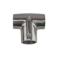 Rail Fitting Tee 316 Grade Stainless Steel 90deg