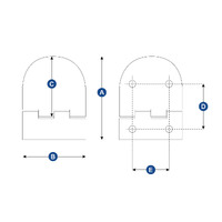Cast Stainless Steel Concealed Door Hinges with Stud