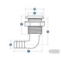 Nylon Skin Fitting 90deg - Stainless Cap
