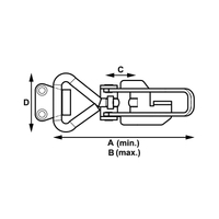 Toggle Adjustable Hatch Latch Stainless Steel