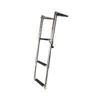 Above Platform Telescopic Ladder with Moulded Ribbed Steps