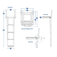 Ladder Under Platform Telescopic with Grab Handles