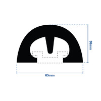 Gunwale BUMP PVC Rub Rail 65mm Profile