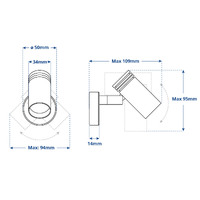 Quick JACOB Series LED Reading Lights Aluminium