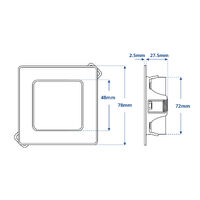 Hella Marine EuroLED 95 Gen2 Square Downlight Spring Clip with Stainless Steel Rim