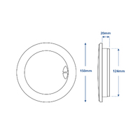 Hella Marine EuroLED 150 Touch Warm White Light with Plastic or Steel Rim