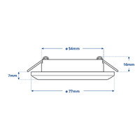 Quick MIRIAM Series Spring Clip LED Downlights with Stainless Steel Rim