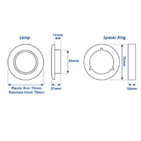 Hella Marine LED Round Courtesy Lamp Blue